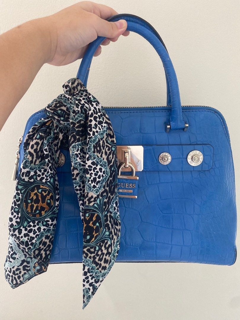 TAS GUESS ORIGINAL CROCO, Fesyen Wanita, Tas Dompet di Carousell