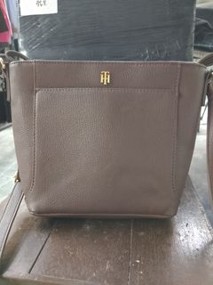 TH Brown Leather sling bag