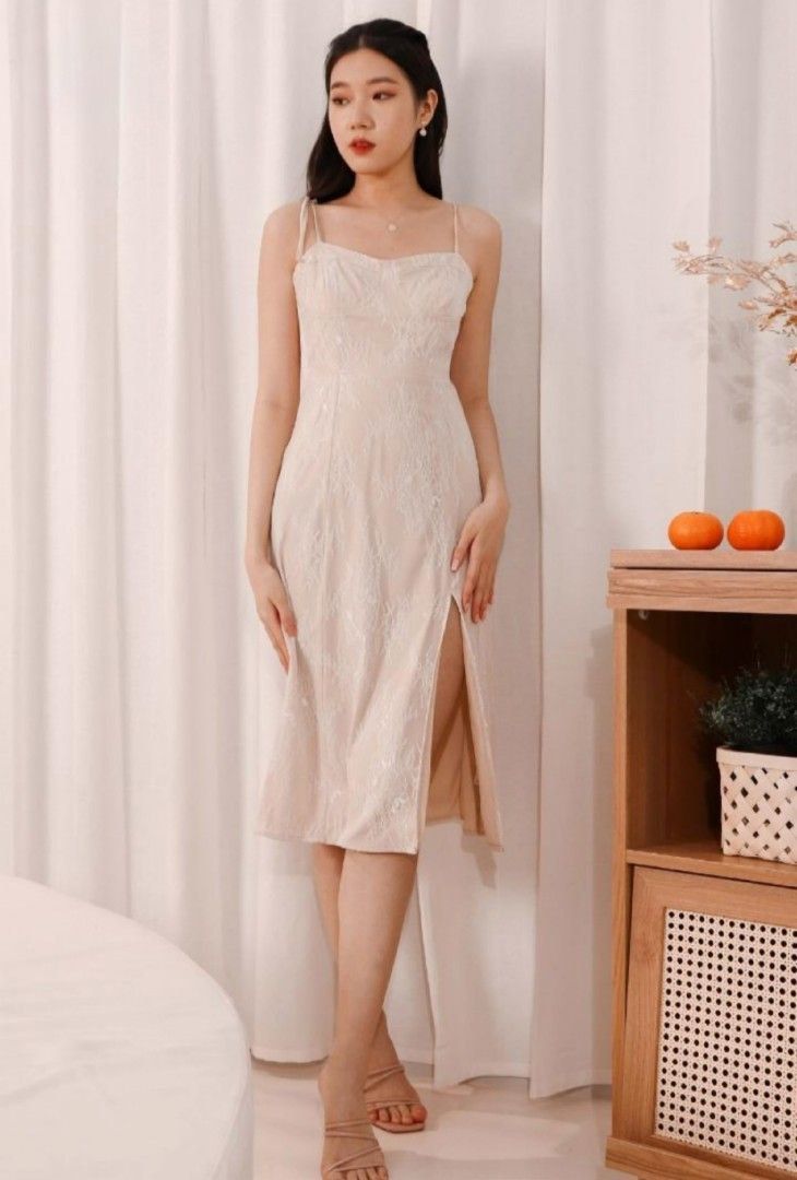 Lana lace midi dress cheap