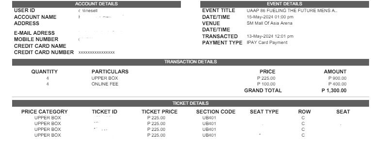 UAAP FINALS VOLLEYBALL - NU VS UST (Category: Events Tickets) located in Manila. Submitted by labronjames33 (Listing ID 1303221936, Image 2). Description: WTS/LFB/SELLING UAAP SEASON 86 VOLLEYBALL FINALS UST vs NU May 15, 2024 NU SIDE - UPPERBOX 401 2 ROW A - ADJACENT SEATS 4 ROW C - ADJACENT SEATS 2 ROW D - ADJACENT SEATS 4 ROW H - ADJACENT SEATS 4 ROW I - ADJACENT SEATS #UAAPVolleyball #USTvsNU #UAAPFinals #NUvsUST.