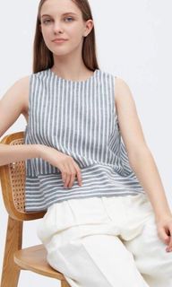 Uniqlo linen top with matching shorts