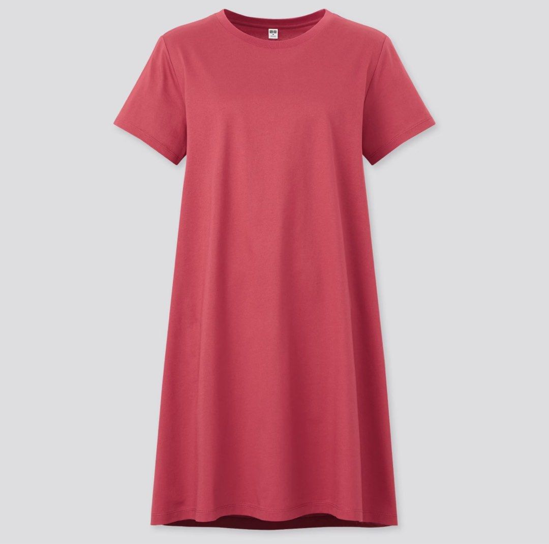 navy blue dress for baby girl WOMEN'S AIRISM COTTON MINI DRESS | SHORT SLEEVE