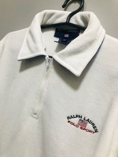 Vintage Ralph Lauren Polo Sports Quarter Zip Fleece Made in USA