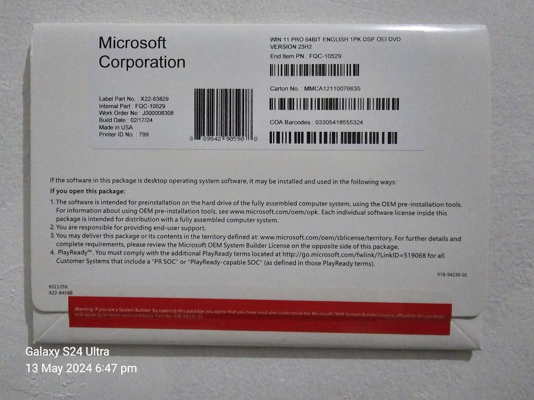 WINDOWS 11 PROFESSIONAL (Category: Software) located in Manila. Submitted by computek (Listing ID 1303176248, Image 1). Description: PICK-UP 📌 📌 SM MEGAMALL BUILDING B, 4TH FLOOR CYBERZONE 📌 1316 RIZAL MASONIC TEMPLE CAVITE STREET TONDO MANILA ✅️SEALED ✅️100% LICENSED ✅️CASH ON DELIVER ( LALAMOVE ) ✅️FREE ASSIST ✅️MONEYBACK IF PROVEN FAKE ✅️B.I.R REGISTERED CAN ISSUE OFFICIAL RECEIPT.