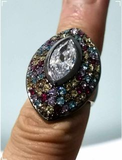 Women's "Eye of Sauron" Gem Studded Fashion Jewelry Ring