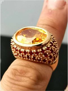Women's Yellow Gem Gold Fashion Jewelry Ring