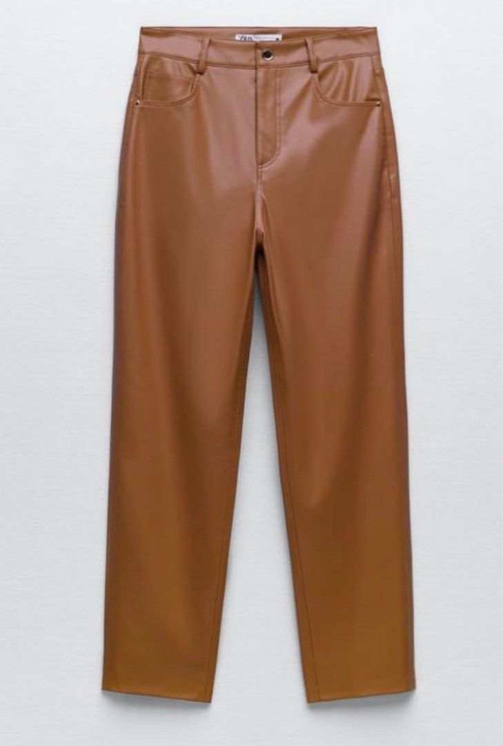 Zara belted faux leather pants (Category: Jeans) located in Makati City. Submitted by lheigg (Listing ID 1303194097, Image 2). Description: Never use Very nice leather.