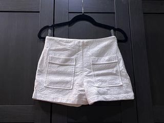ZARA White Pocket Shorts