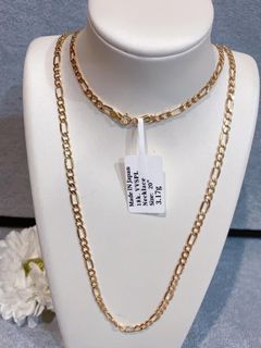 18K Japan Gold figaro necklace