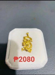 18K Saudi gold dragon pendant pawnable