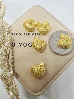 18K Saudi Gold Heart Pendant