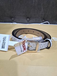 💯 Michael Kors MK Belt Vanilla Monogram