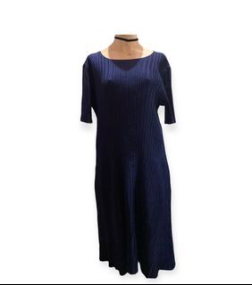 🌸 PLEATS ME by Issey Miyake Pleated Dress in Dark Blue 🌸