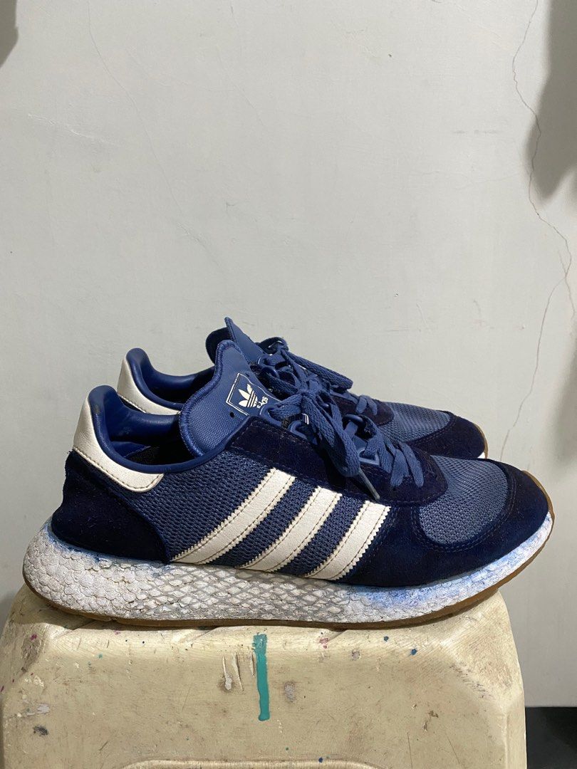 Adidas Marathon Tech Navy Fesyen Pria Sepatu Sneakers di Carousell