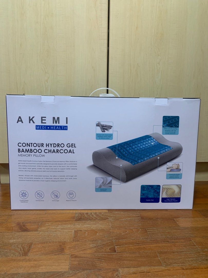 Akemi Contour Hydro Gel Bamboo Charcoal Memory Pillow