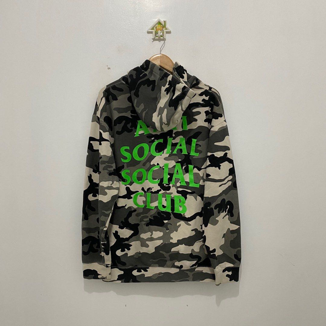 Anti Social Social Club Frozen Camo Hoodie Men s Fashion Coats Jackets and Outerwear on Carousell
