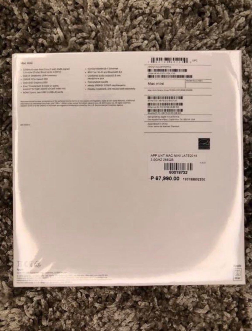 Apple Mac Mini 256gb (Category: Laptops & Notebooks) located in Makati City. Submitted by abxxde (Listing ID 1303361877, Image 2). Description: BRAND NEW AND SEALED MAC MINI 256Gb -never been used or open -bought in Beyond the Box, Market Market, BGC -RFS: I got a new Macbook Pro a week after I bought this..