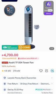 Asahi TF 004 Tower Fan