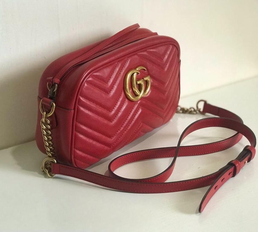 Gucci marmont hibiscus red online