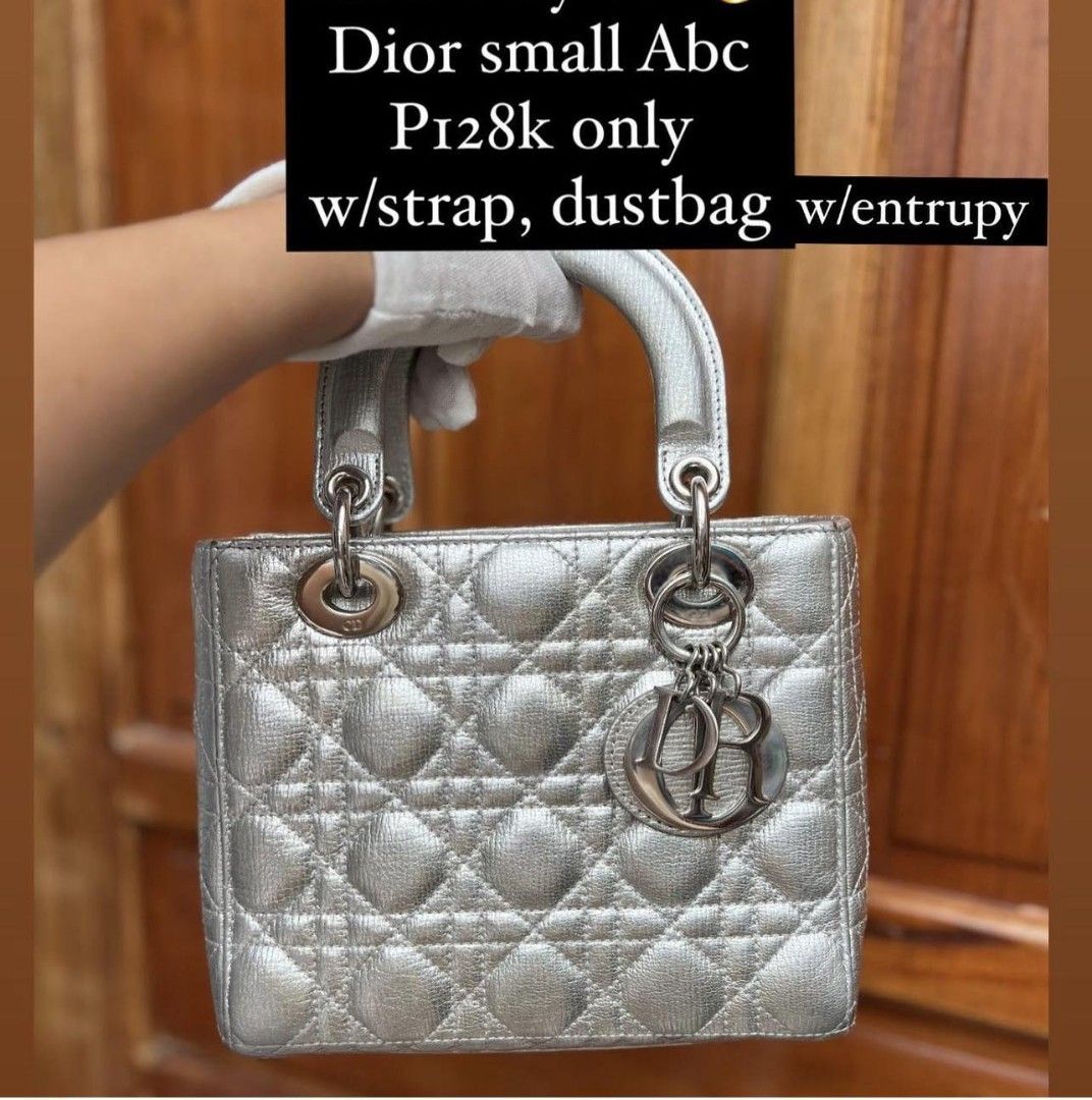 Authentic lady dior (Category: Luxury Bags & Wallets) located in Quezon City. Submitted by preetycindz (Listing ID 1303321552, Image 1). Description: 100% authentic lady dior small size abc with original strap dustbag and entrupy certificate money back if proven fake in prestine condition.