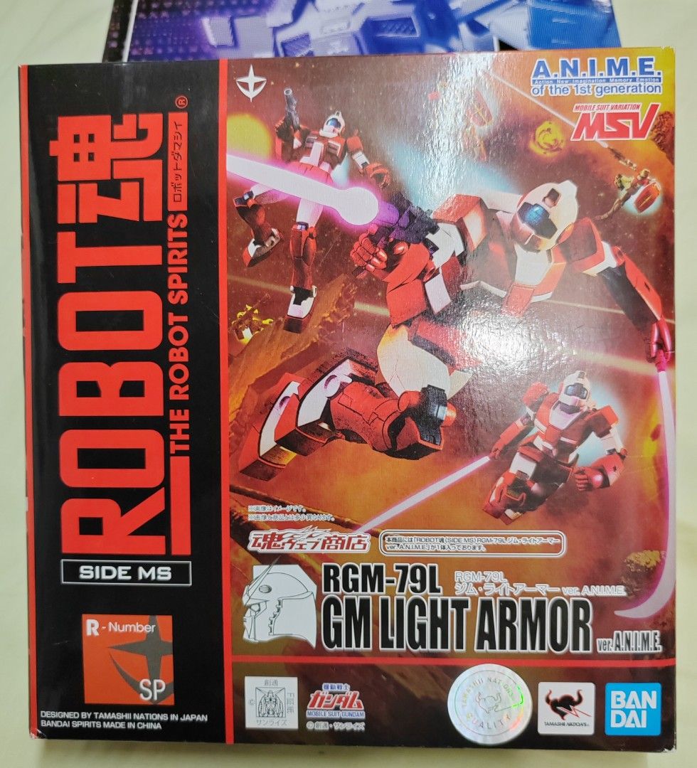 BANDAI RGM-79L GM LIGHT ARMOR フィギュア Amazon.com: ROBOT Soul RGM-79L Gym Light Armor Ver