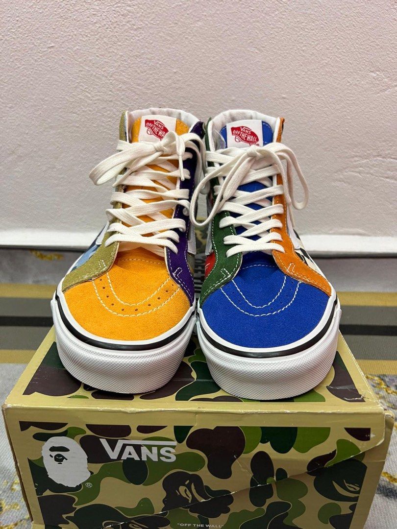 Bape x Vans Sk8 Hi 38 9UK 10US Men s Fashion Footwear Sneakers on Carousell