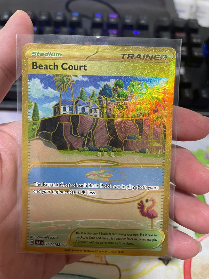 Beach Court Gold (263/182) - Scarlet & Violet: Paradox Rift, Hobbies &  Toys, Toys & Games on Carousell