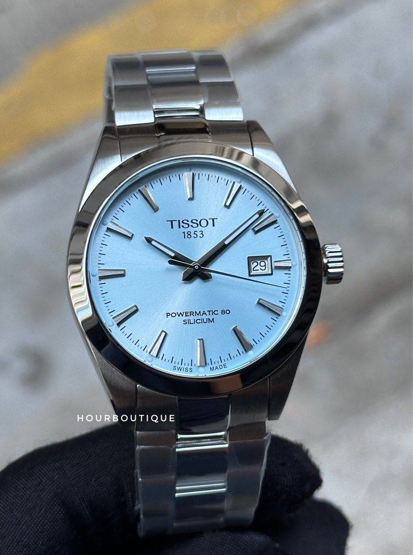 Ice Blue Dial Tissot Gentleman Automatic Blue Brand New Tissot - Main Image