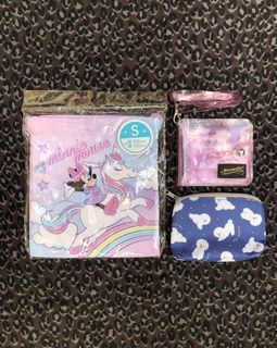 BUNDLE ITEMS — Hisocute Jelly Card holder, Disney Japan Drawstring Pouch, Coin Purse