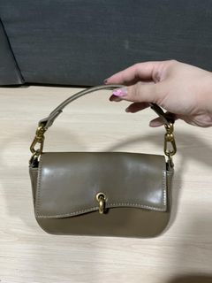 Charles and Keith hand bag leather brown