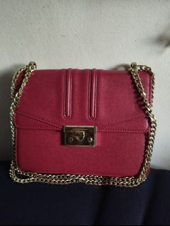 Charles and Keith Red Sling Bag