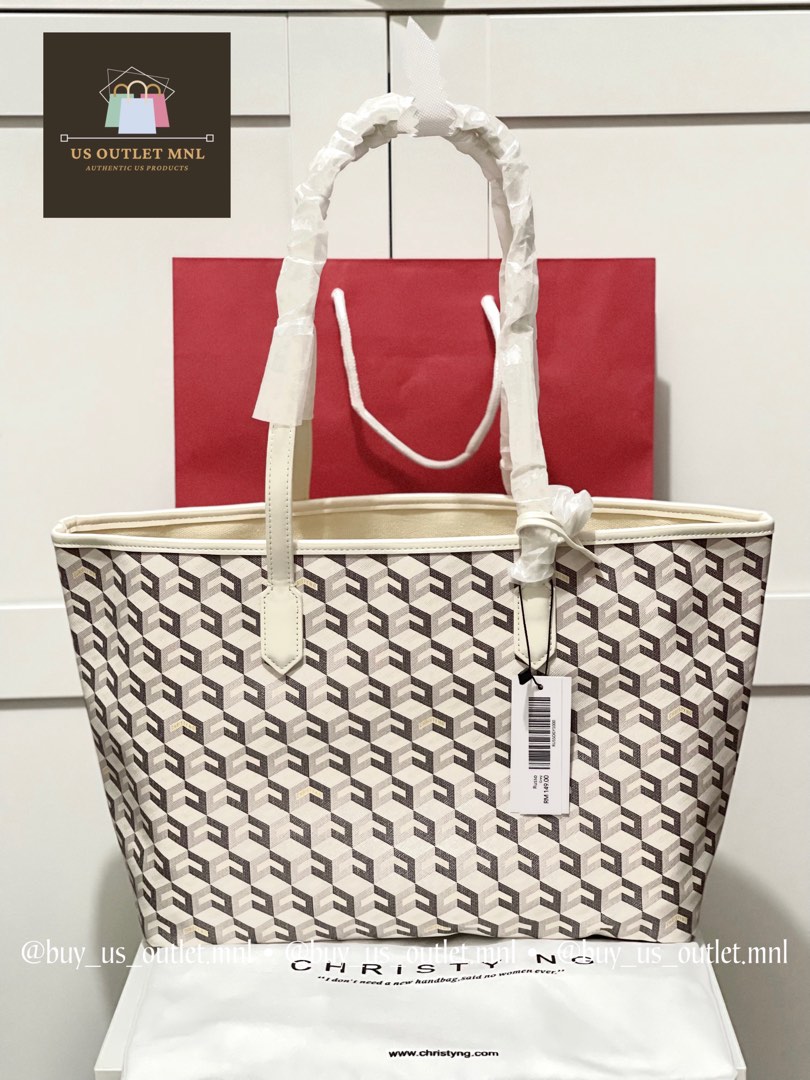 CHRISTY NG: RUSSO MONOGRAM TOTE BAG WHITE, Women's Fashion, Bags ...