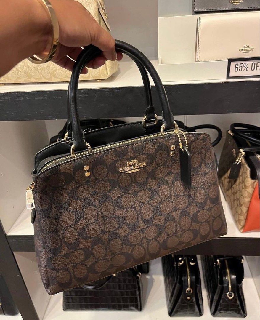 Coach mini lillie carryall in signature canvas best sale