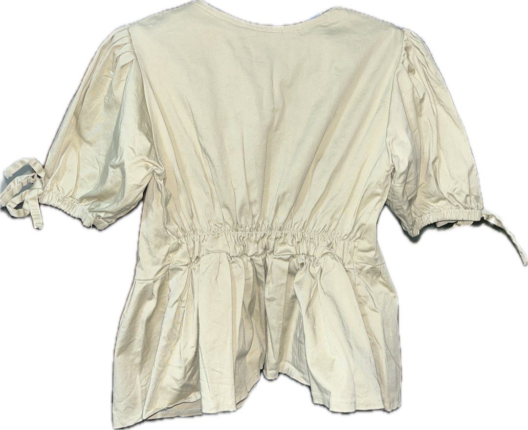 B1T2 🎀 Cottagecore Blouse with Ribbons (set) (Category: Blouses) located in Mandaluyong City. Submitted by declutterlover (Listing ID 1303308026, Image 2). Description: 250 for 3 pieces!! 🫶🏼 Perfect for the ‘put ribbons everywhere’ era hehe For XXS-XS gurlies Tags: Not Zara, H&M, Uniqlo, Zalora, Shein, Bershka, Pull&Bear.
