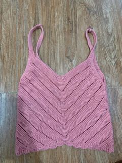 Crocheted pink top