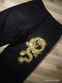 Dragon embroid pants