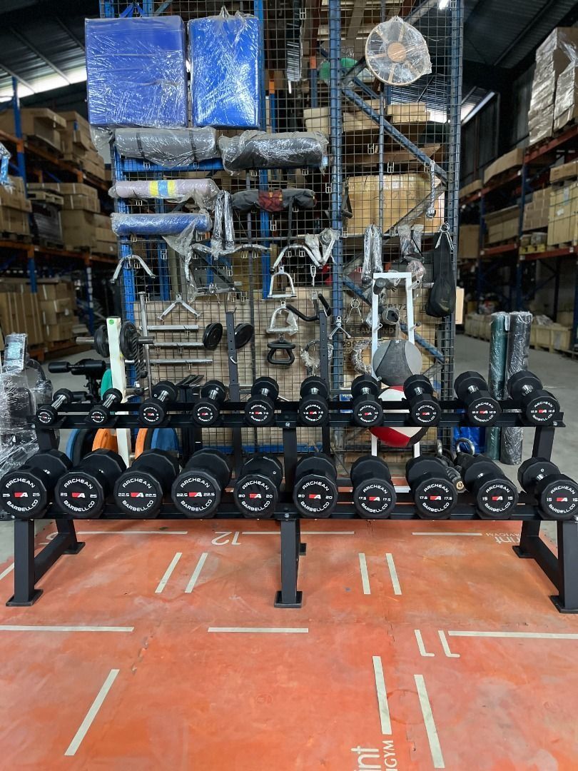 DUMBBELL SET WITH RACK FOR SALES Sports Equipment Other Sports Equipment and Supplies on Carousell