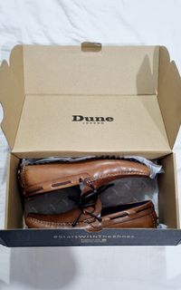 Dune London Tan Leather Driving Shoes - 9 UK Men's