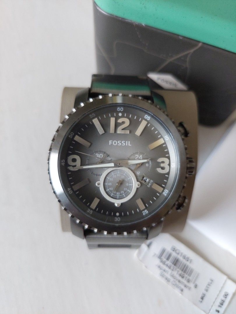 Fossil BQ1651 Gage Chronograph Smokey Grey Stainless Steel Watch