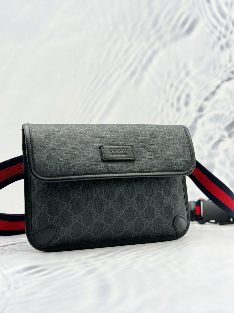 GUCCI BELT BAG IN BLACK GG SUPREME CANVAS Luxury Bags Wallets on Carousell