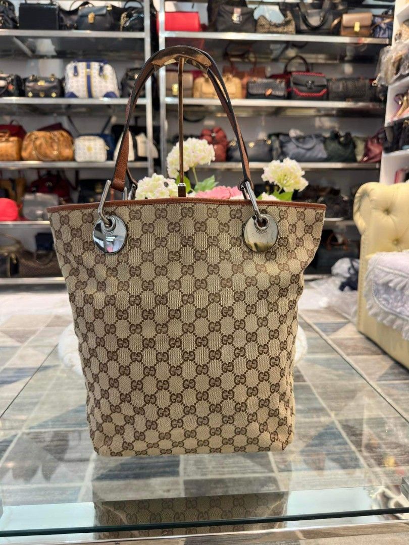 Gucci gg canvas tote shop