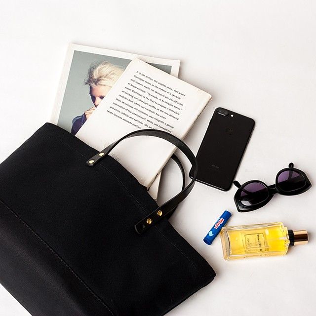 Harriet Japan Tote Canvas leather handle Women s Fashion Bags Wallets Tote Bags on Carousell