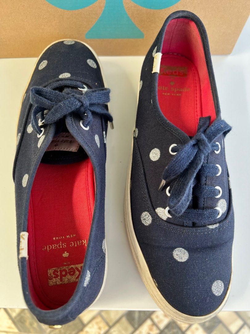 Navy blue kate spade keds deals