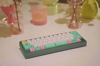 LAZYDESIGNERS - Dimple (Light Green color) Aluminum Mechanical Keyboard
