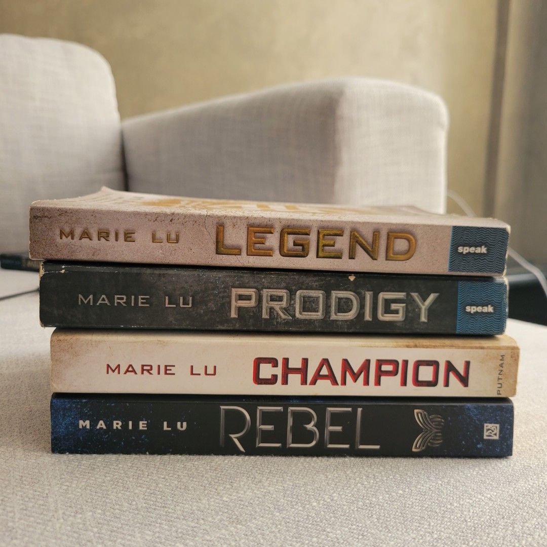 Legend Trilogy + Rebel by Marie Lu (Category: Storybooks) located in Paranaque City. Submitted by decluttering.pque (Listing ID 1303309692, Image 1). Description: Get all.