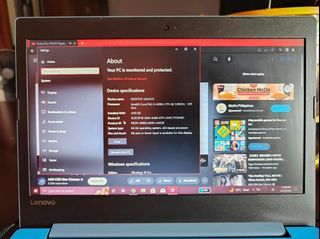 Lenovo Ideapad 14 Core i3 with Nvidia Graphics 8GB ram 128GB SSD windows 11 and ms office installed