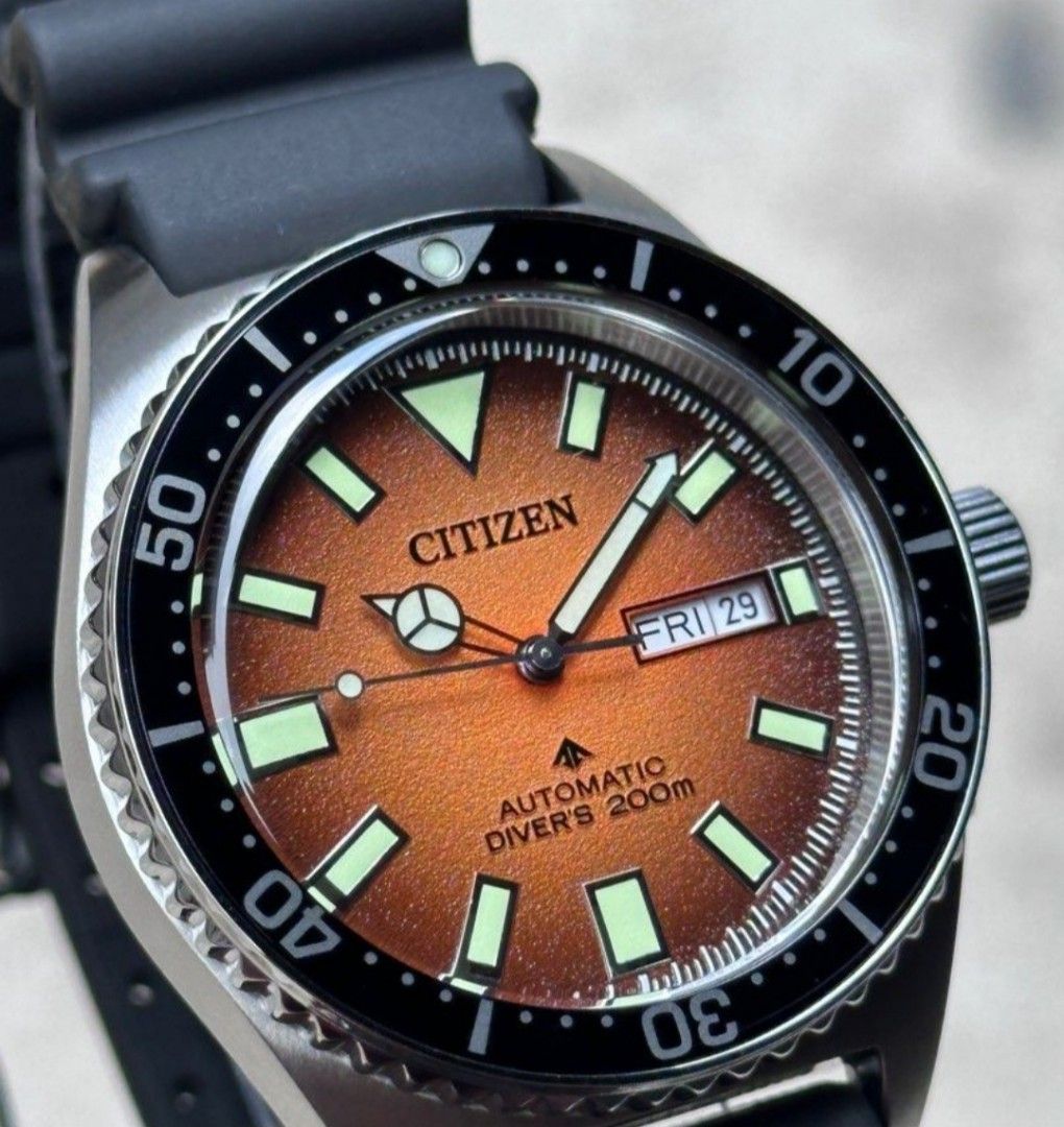 Lowest Price Citizen Promaster Marine Men s Automatic Orange Dial Rubber Strap Watch Birthday gift birthday citizen NY0120 01Z NY0120 01Z BRAND NEW