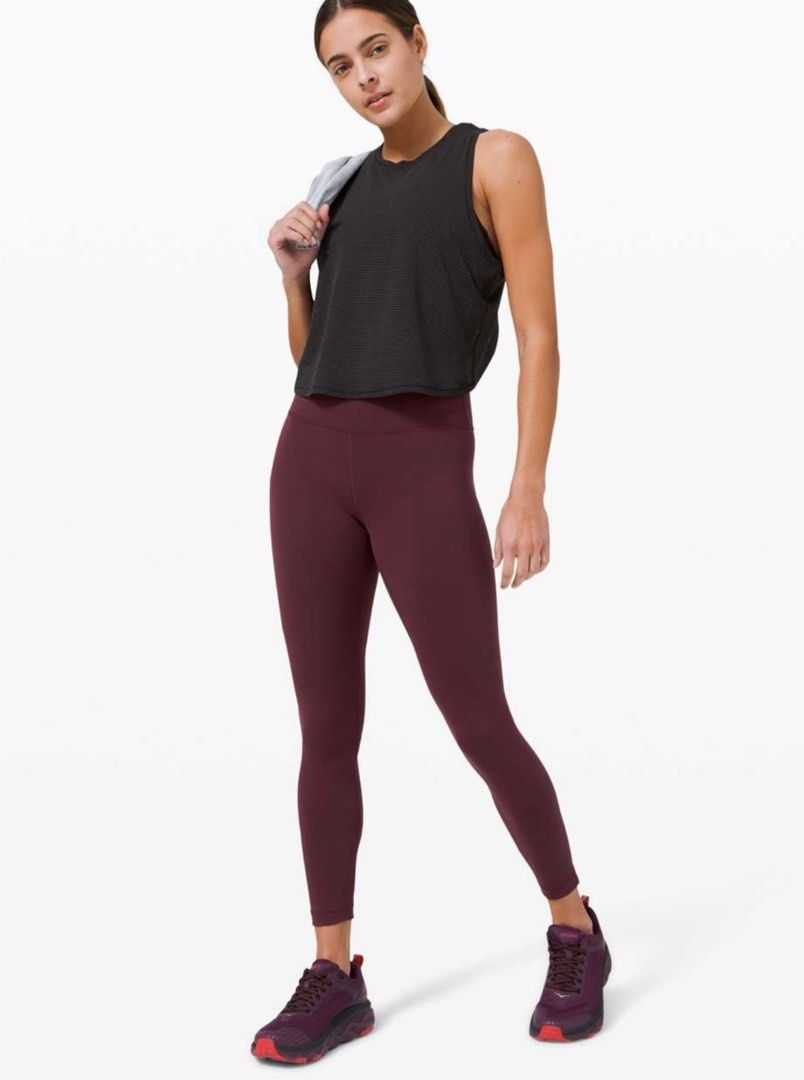 Maroon lululemon leggings top
