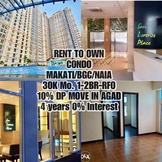 Makati Condoe 2BR-30K/mo. Rent to Own Makati San Lorenzo Place nr Makati Ayala Ortigas Qc BgC