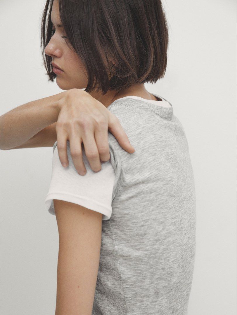 ◆Massimo Dutti◆ ribbed short sleeve t-shirt 05149849712-o6.jpg?ts=